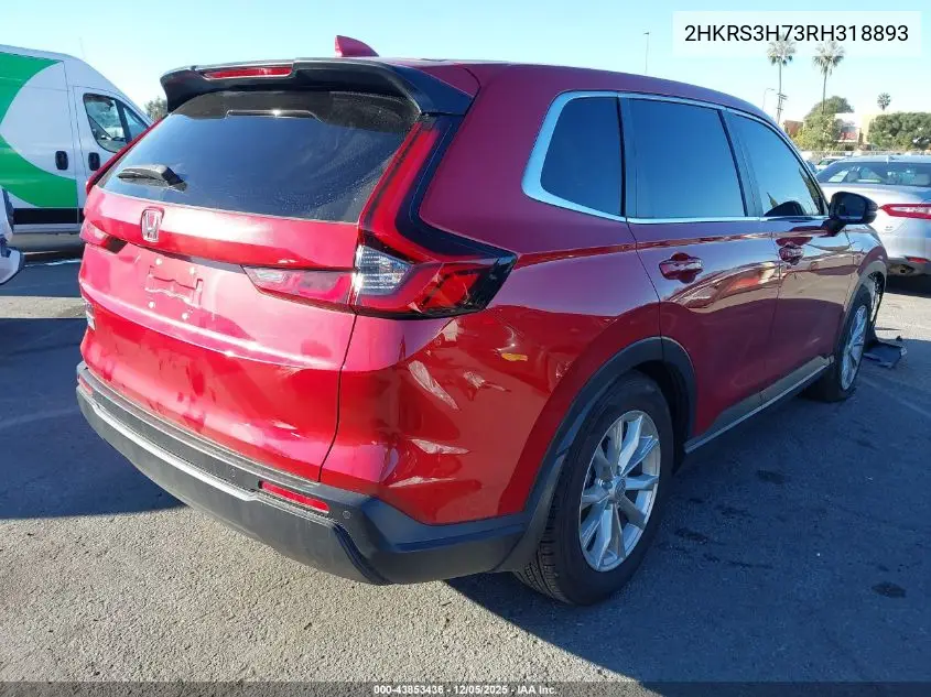 2HKRS3H73RH318893 2024 Honda Cr-V Ex-L 2Wd
