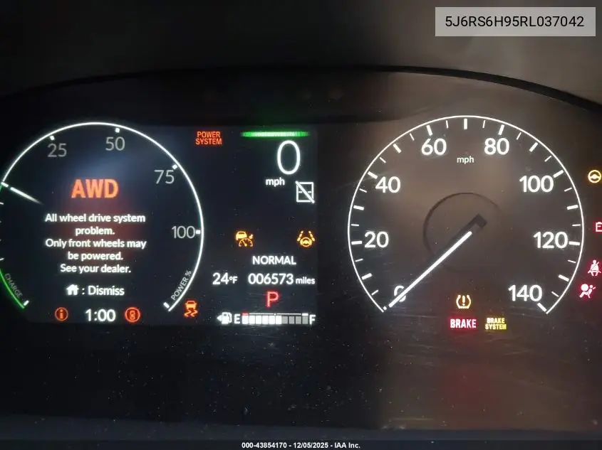 5J6RS6H95RL037042 2024 Honda Cr-V Hybrid Sport Touring