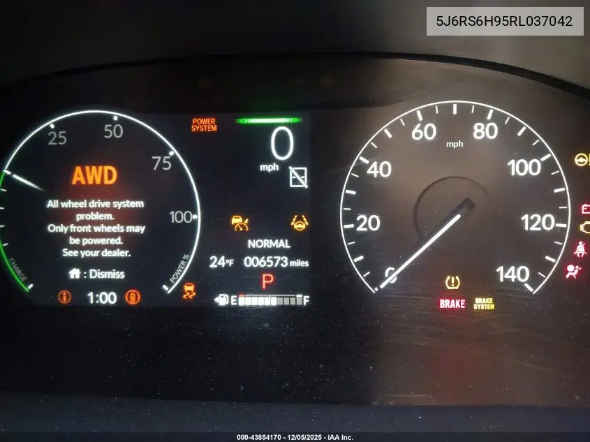 5J6RS6H95RL037042 2024 Honda Cr-V Hybrid Sport Touring