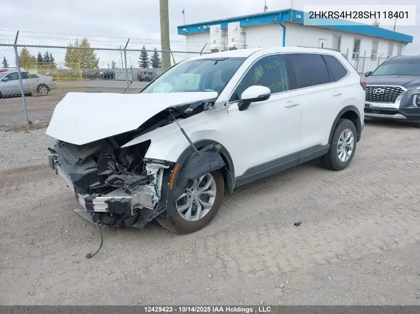 2HKRS4H28SH118401 2025 Honda Cr-V Lx