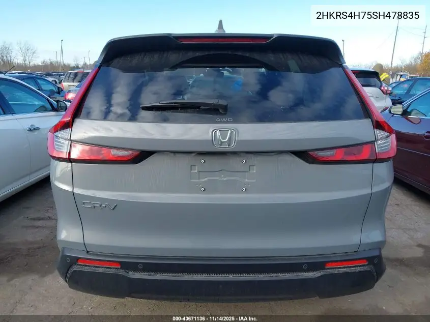 2HKRS4H75SH478835 2025 Honda Cr-V Ex-L Awd