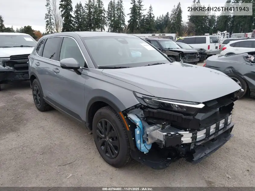 2HKRS4H26TH411943 2026 Honda Cr-V Lx Awd