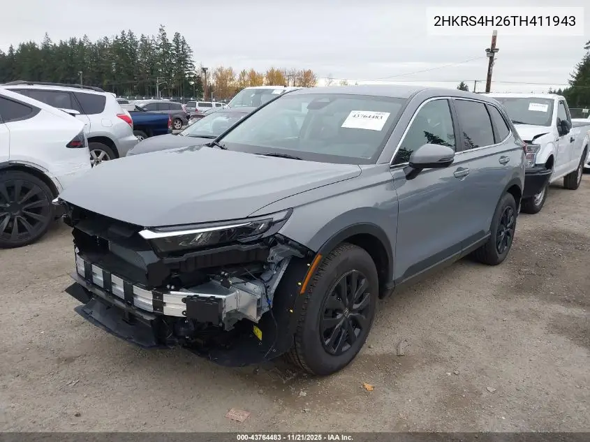 2HKRS4H26TH411943 2026 Honda Cr-V Lx Awd