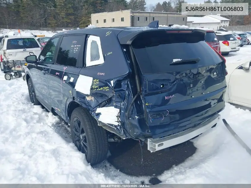 5J6RS6H86TL006803 2026 Honda Cr-V Hybrid Awd Sport-L