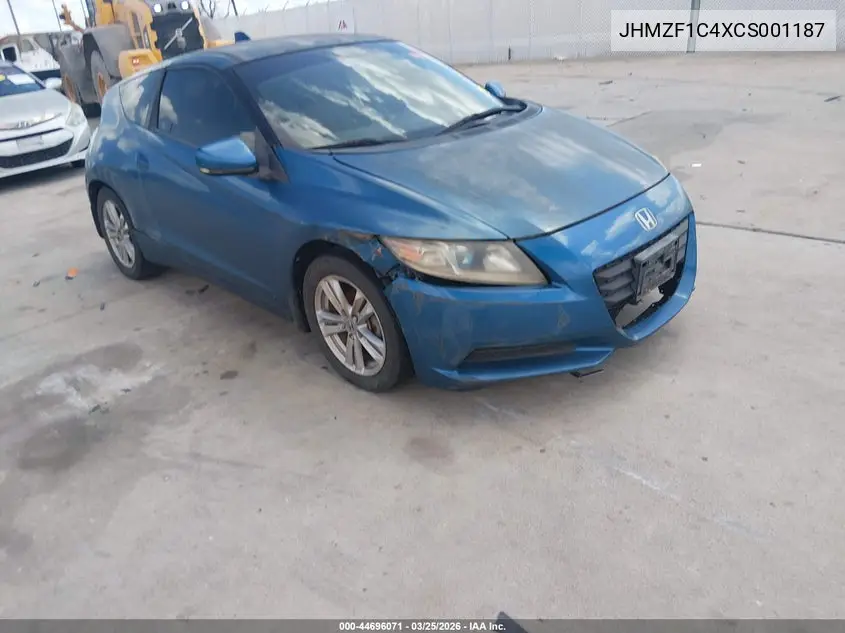 2012 Honda Cr-Z VIN: JHMZF1C4XCS001187 Lot: 44696071