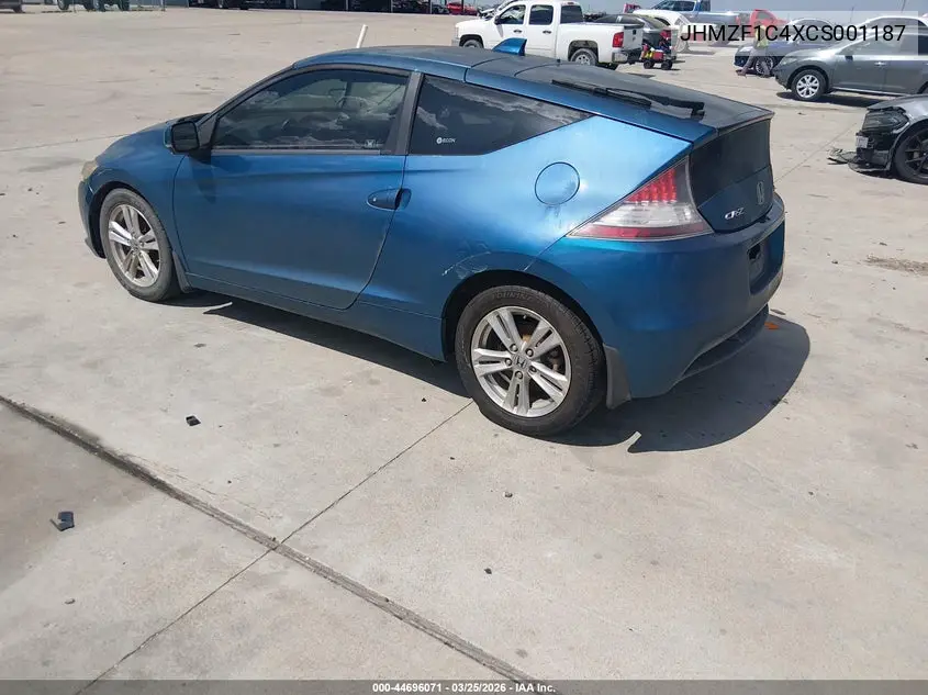 2012 Honda Cr-Z VIN: JHMZF1C4XCS001187 Lot: 44696071