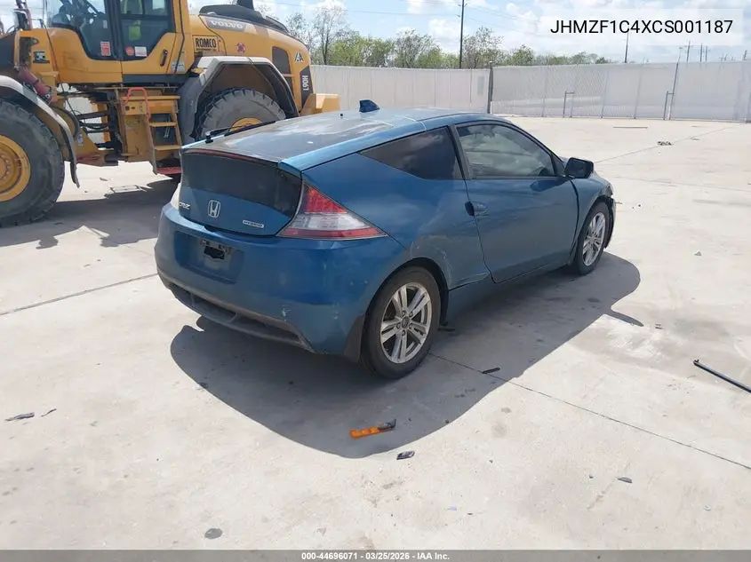 2012 Honda Cr-Z VIN: JHMZF1C4XCS001187 Lot: 44696071