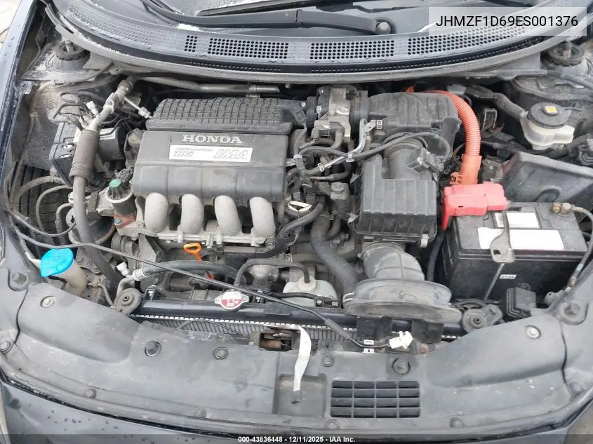 JHMZF1D69ES001376 2014 Honda Cr-Z Ex