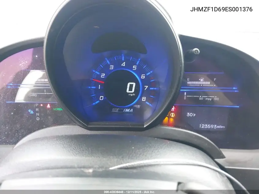JHMZF1D69ES001376 2014 Honda Cr-Z Ex