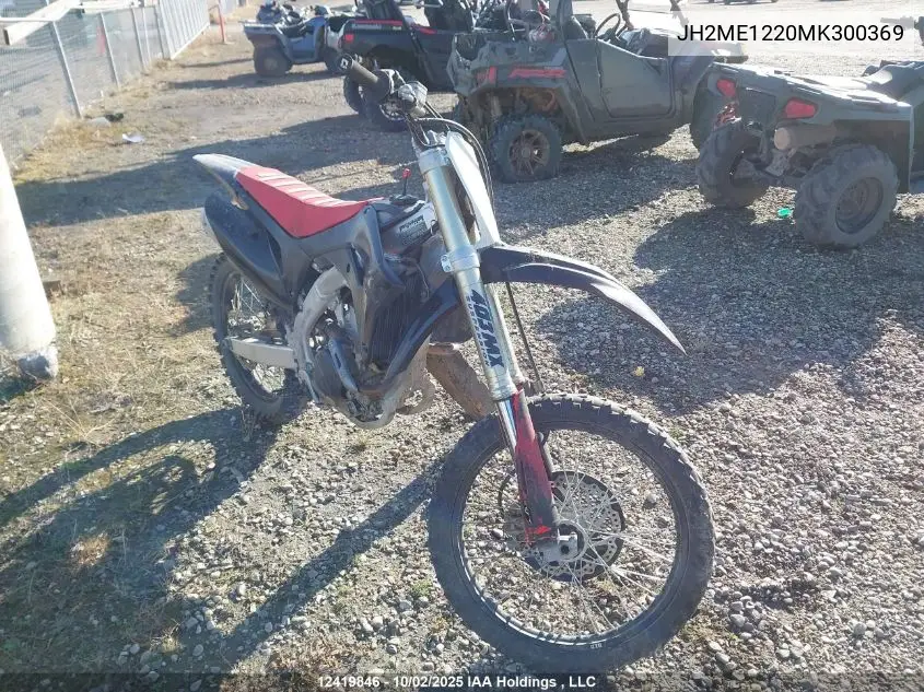 JH2ME1220MK300369 2021 Honda Crf250 R