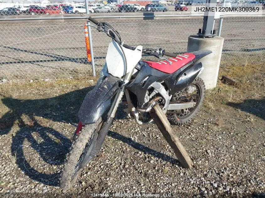 JH2ME1220MK300369 2021 Honda Crf250 R