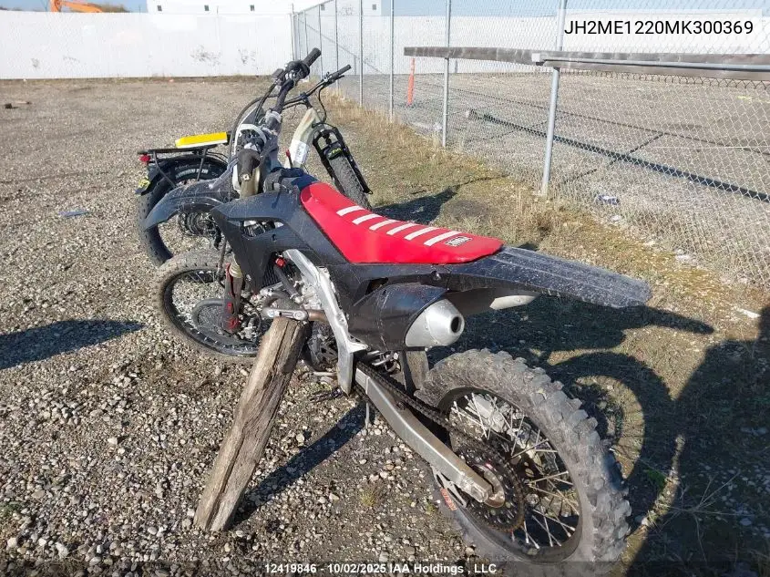 JH2ME1220MK300369 2021 Honda Crf250 R