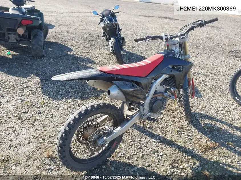 JH2ME1220MK300369 2021 Honda Crf250 R