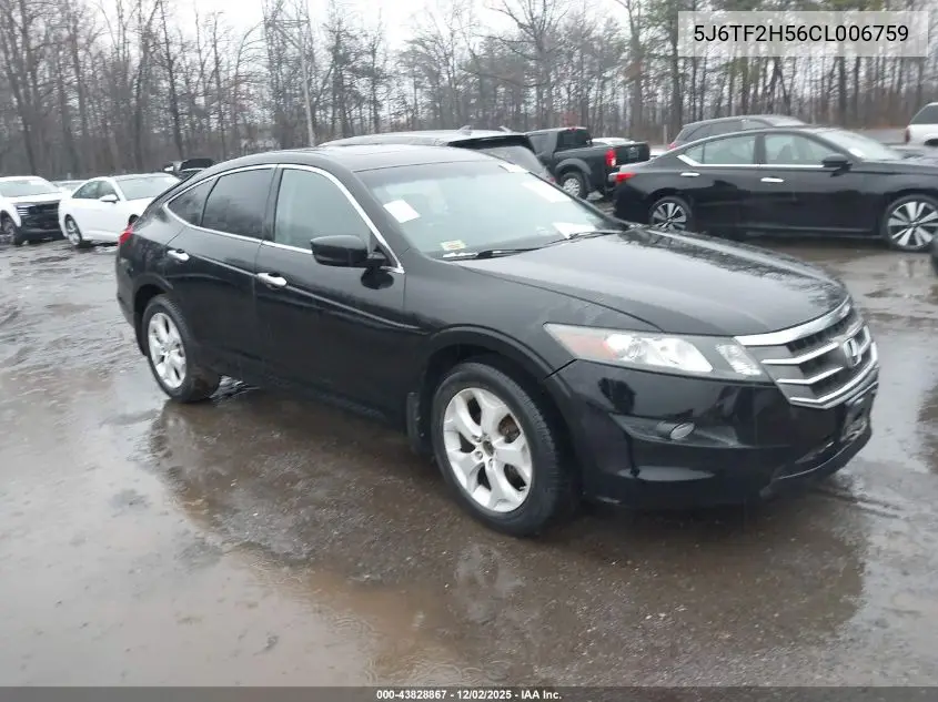5J6TF2H56CL006759 2012 Honda Crosstour Ex-L