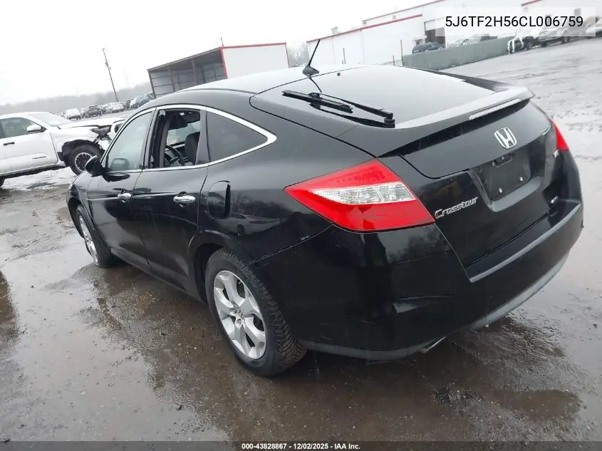 5J6TF2H56CL006759 2012 Honda Crosstour Ex-L
