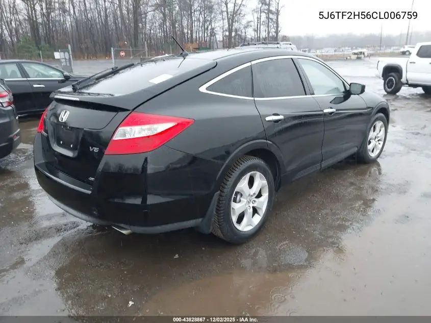 5J6TF2H56CL006759 2012 Honda Crosstour Ex-L
