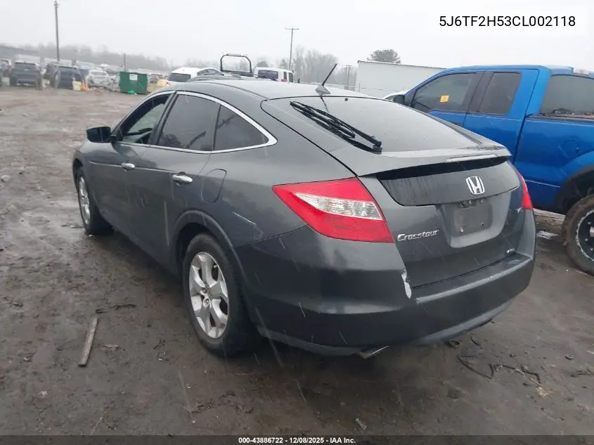 5J6TF2H53CL002118 2012 Honda Crosstour Ex-L