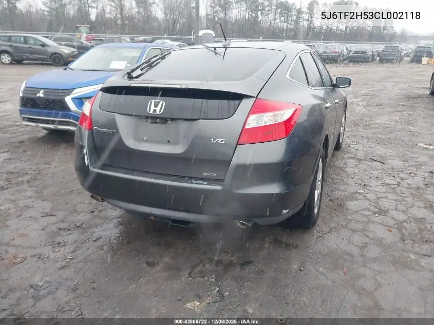 5J6TF2H53CL002118 2012 Honda Crosstour Ex-L