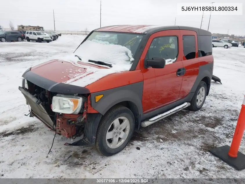 5J6YH18583L800334 2003 Honda Element Ex