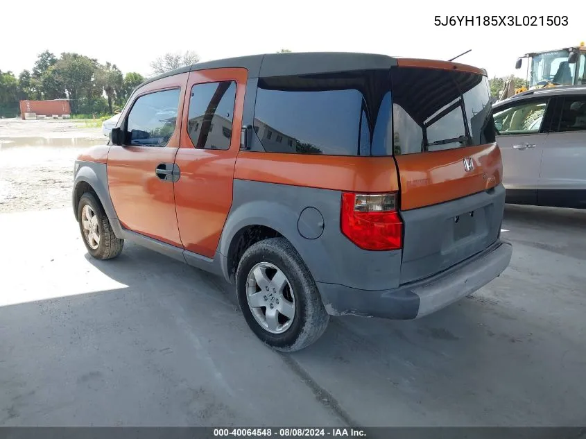 5J6YH185X3L021503 2003 Honda Element Ex