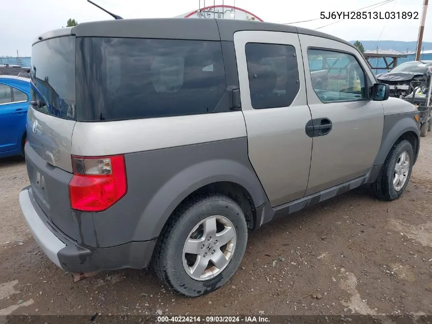 5J6YH28513L031892 2003 Honda Element Ex