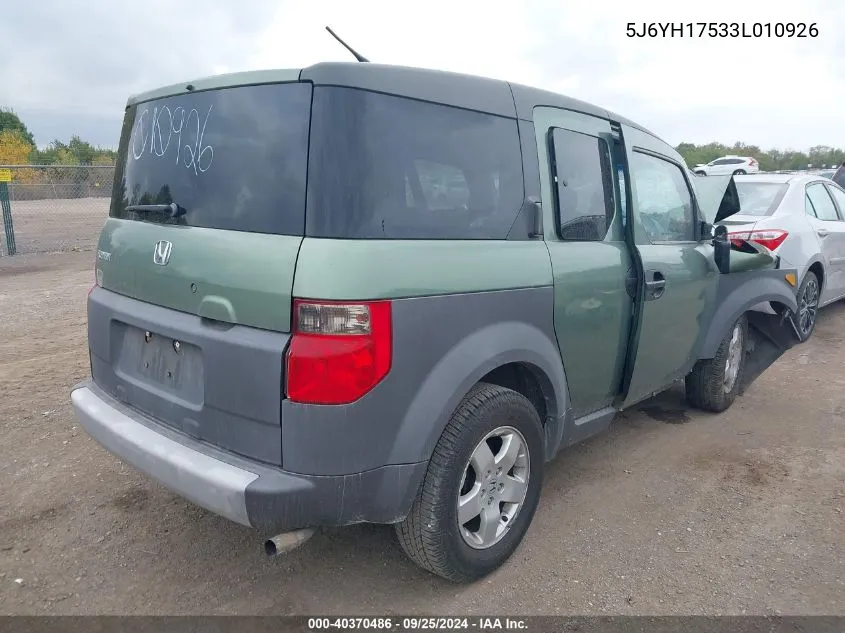 5J6YH17533L010926 2003 Honda Element Ex