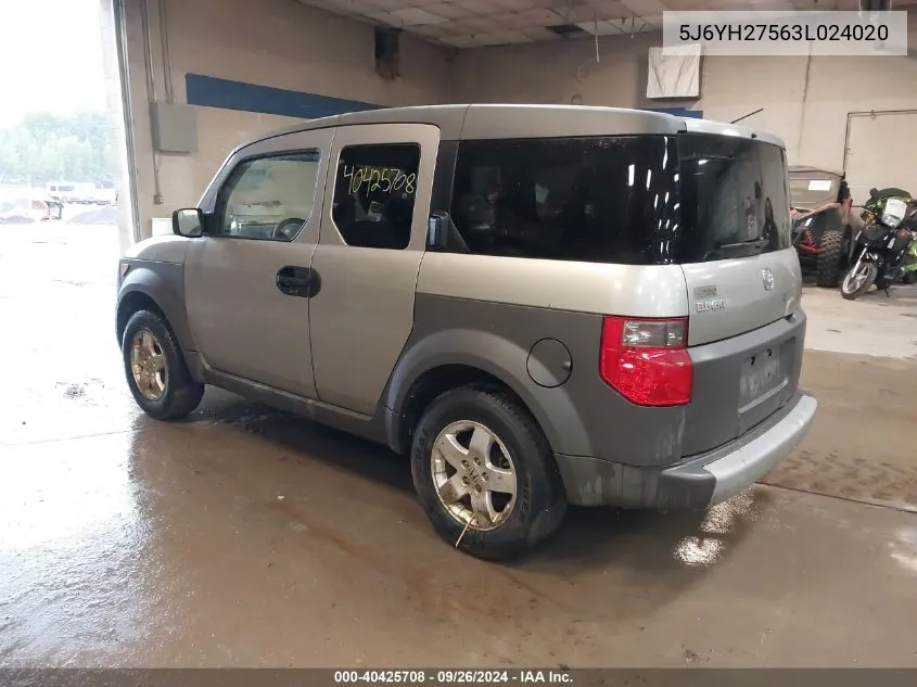 5J6YH27563L024020 2003 Honda Element Ex