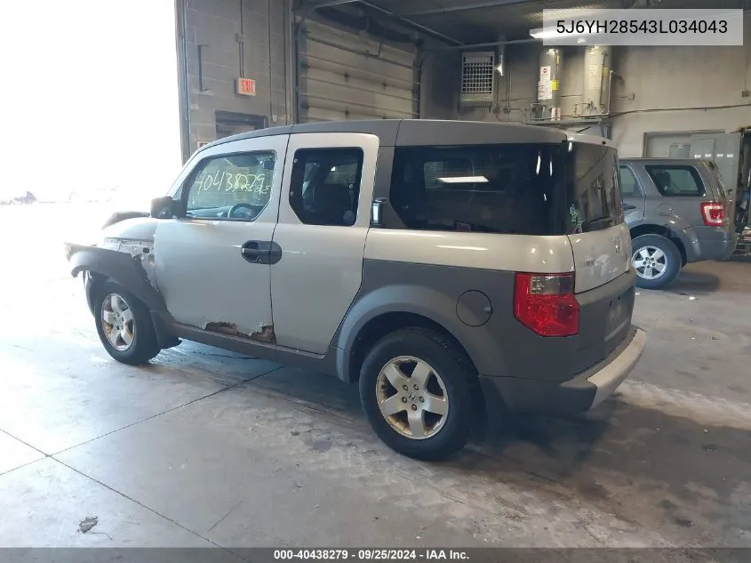 5J6YH28543L034043 2003 Honda Element Ex