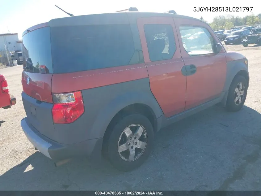 5J6YH28513L021797 2003 Honda Element Ex