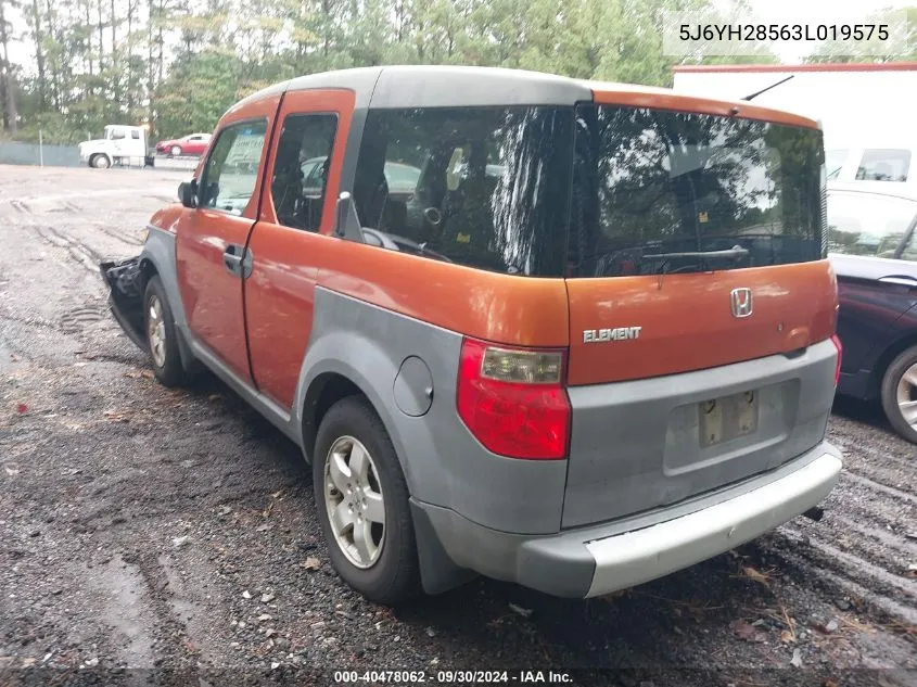 5J6YH28563L019575 2003 Honda Element Ex