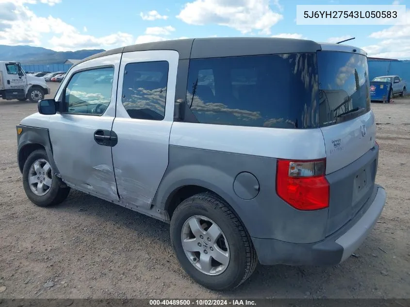 5J6YH27543L050583 2003 Honda Element Ex