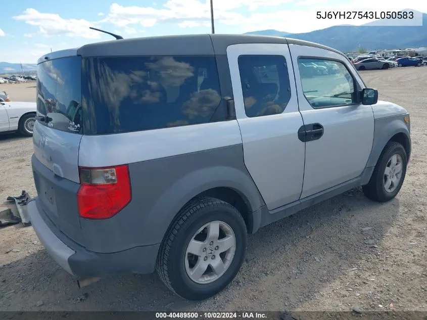 5J6YH27543L050583 2003 Honda Element Ex