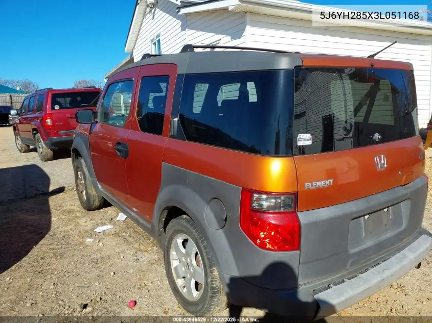 5J6YH285X3L051168 2003 Honda Element Ex