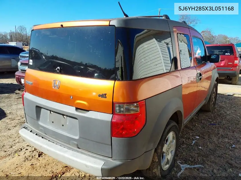 5J6YH285X3L051168 2003 Honda Element Ex
