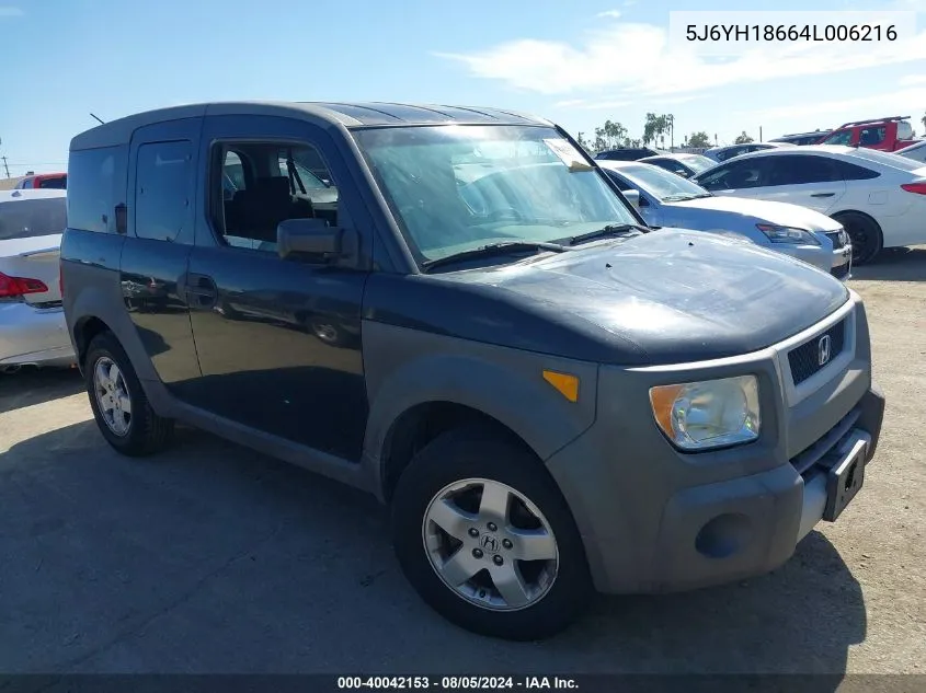 5J6YH18664L006216 2004 Honda Element Ex