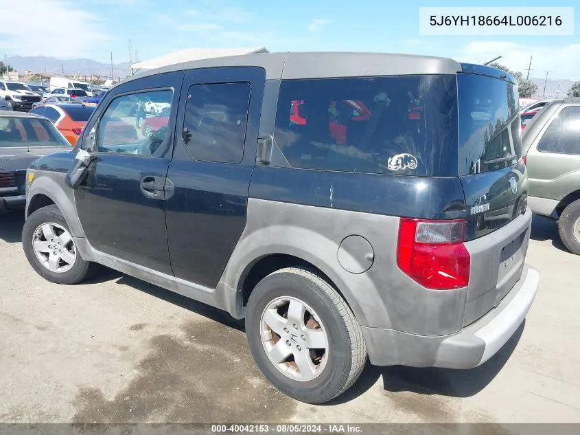 5J6YH18664L006216 2004 Honda Element Ex