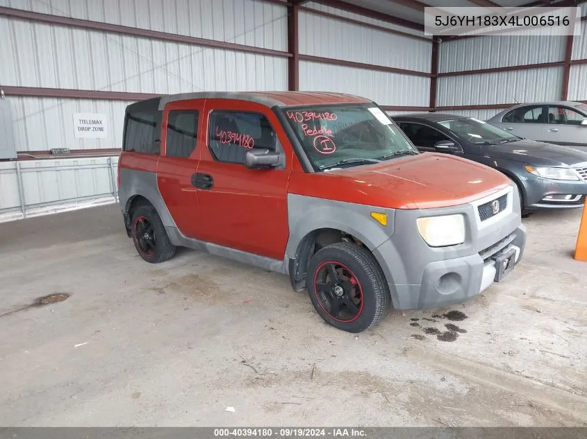 5J6YH183X4L006516 2004 Honda Element Lx