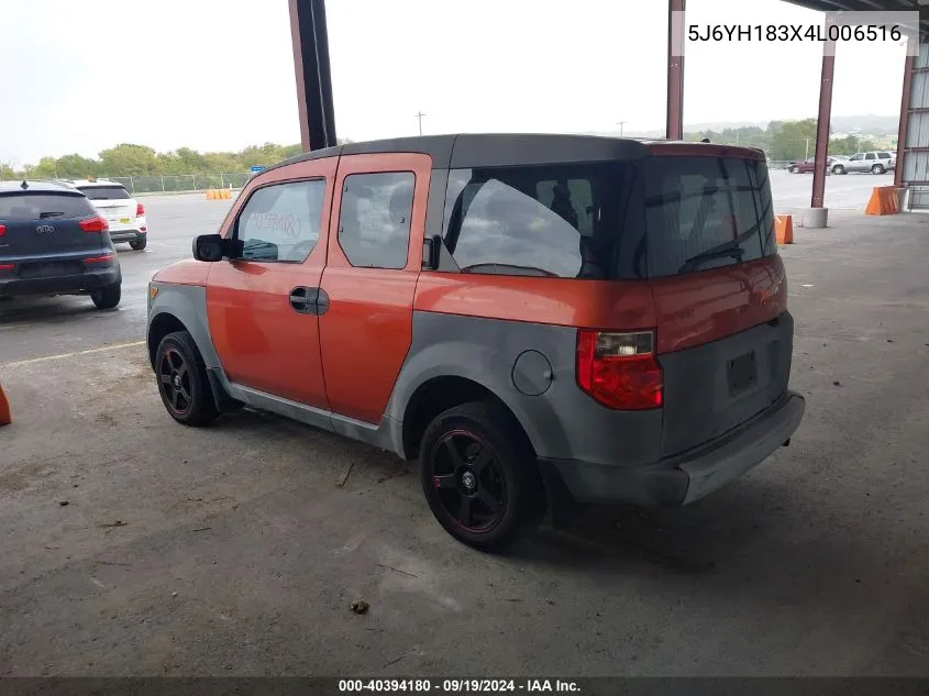 5J6YH183X4L006516 2004 Honda Element Lx