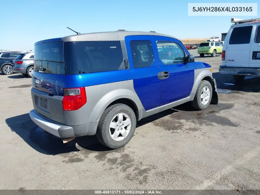 5J6YH286X4L033165 2004 Honda Element Ex