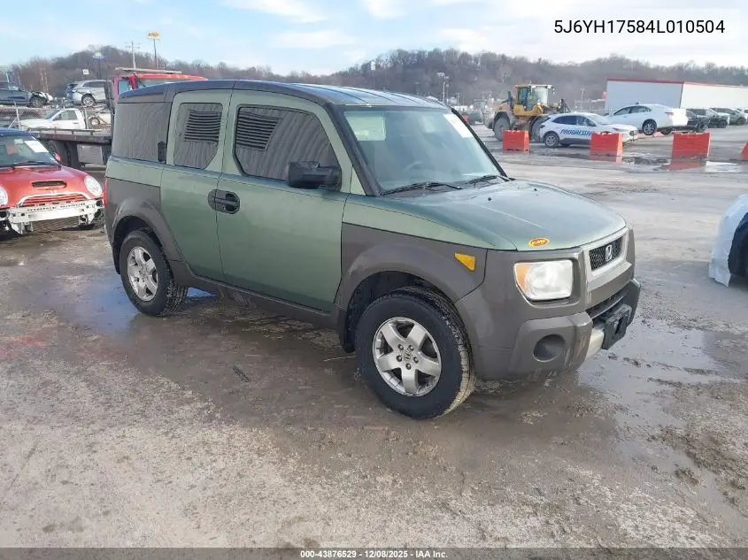 5J6YH17584L010504 2004 Honda Element Ex