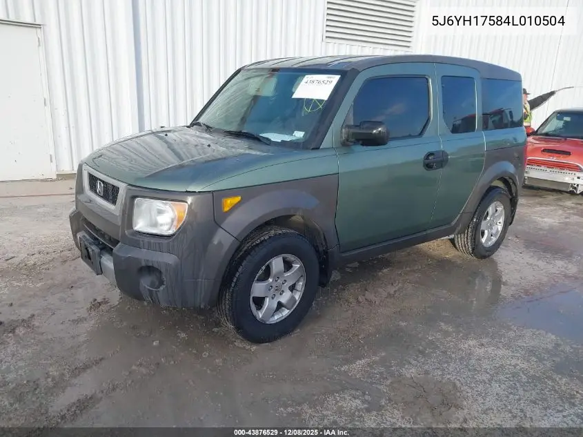 5J6YH17584L010504 2004 Honda Element Ex