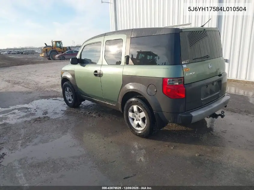 5J6YH17584L010504 2004 Honda Element Ex