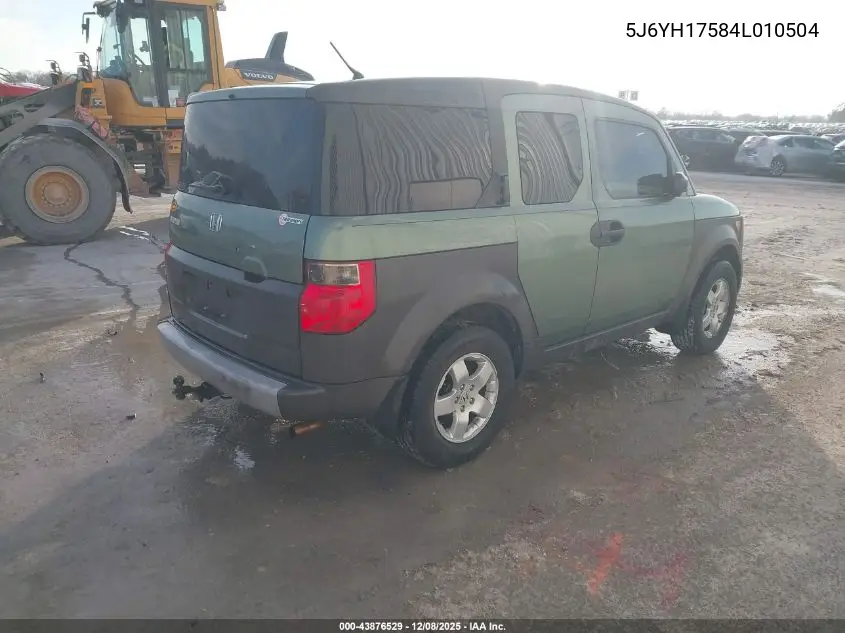 5J6YH17584L010504 2004 Honda Element Ex