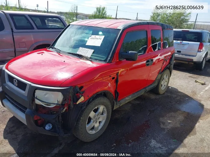 5J6YH28625L006639 2005 Honda Element Ex