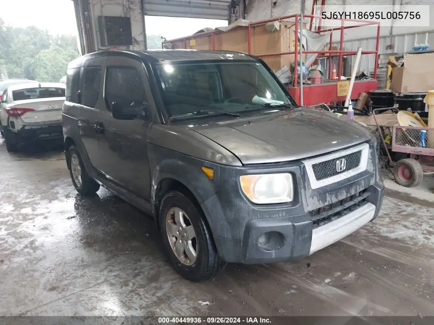 5J6YH18695L005756 2005 Honda Element Ex