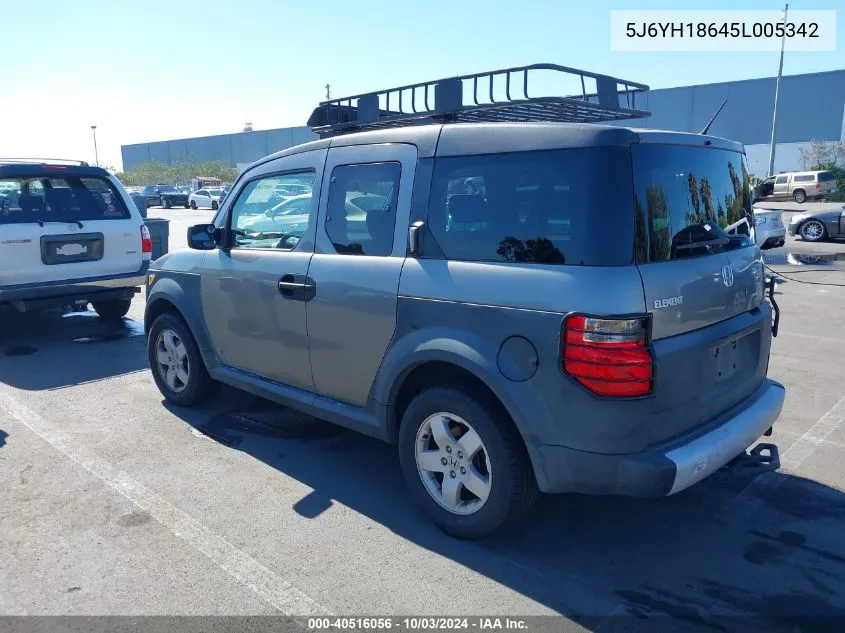 5J6YH18645L005342 2005 Honda Element Ex