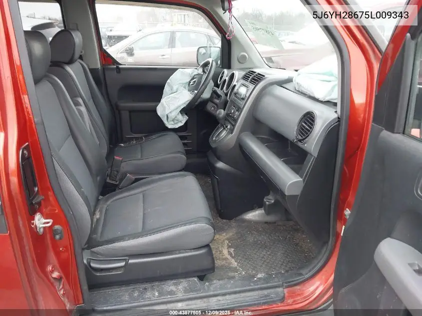 5J6YH28675L009343 2005 Honda Element Ex