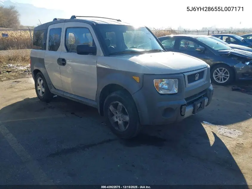 5J6YH28655L007171 2005 Honda Element Ex