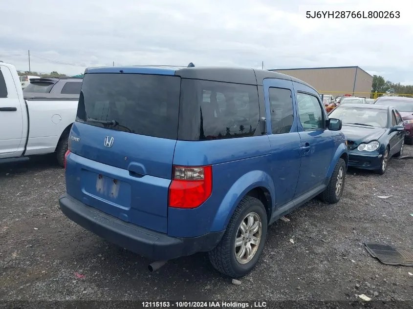 5J6YH28766L800263 2006 Honda Element