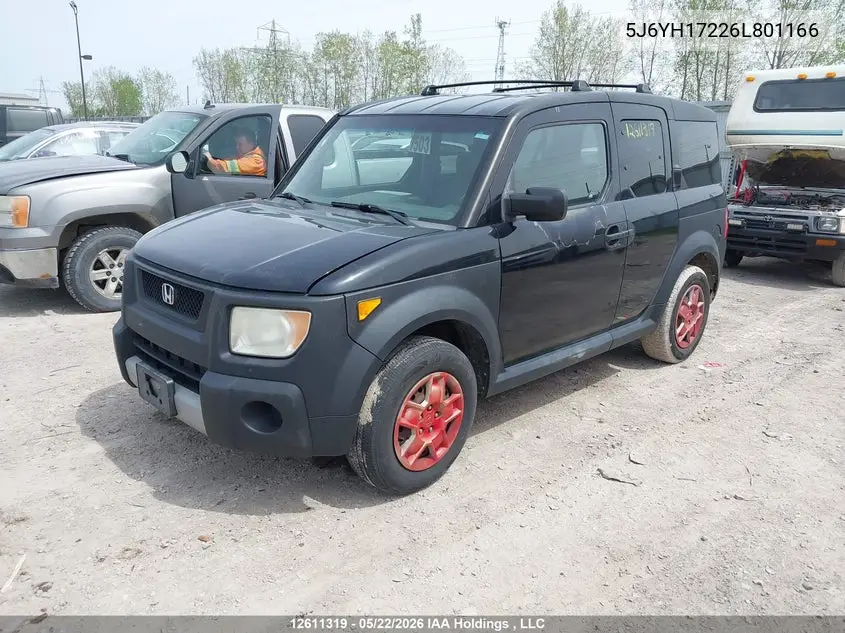 2006 Honda Element VIN: 5J6YH17226L801166 Lot: 12611319
